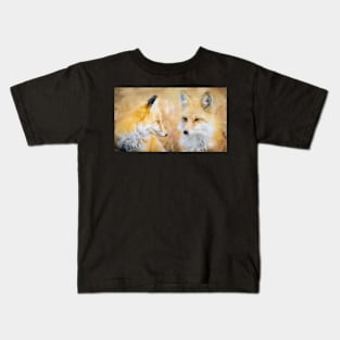 Summer Dreaming Fox Painting Kids T-Shirt